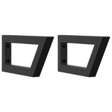 Shelf Brackets for Washbasin 2 pcs Black Trapezium Steel - Front View