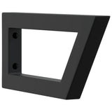 Shelf Brackets for Washbasin 2 pcs Black Trapezium Steel - Top-Down View