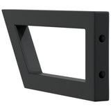 Shelf Brackets for Washbasin 2 pcs Black Trapezium Steel - Close-Up Angle