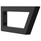 Shelf Brackets for Washbasin 2 pcs Black Trapezium Steel - Top-Down View