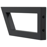 Shelf Brackets for Washbasin 2 pcs Black Trapezium Steel - Close-Up Angle