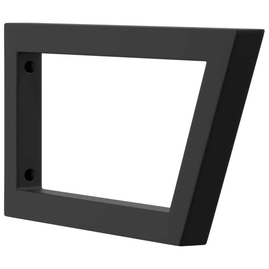 Shelf Brackets for Washbasin 2 pcs Black Trapezium Steel