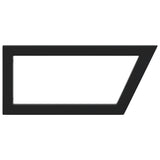 Shelf Brackets for Washbasin 2 pcs Black Trapezium Steel - Rear View