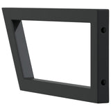 Shelf Brackets for Washbasin 2 pcs Black Trapezium Steel - Close-Up Angle