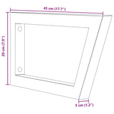 Shelf Brackets for Washbasin 2 pcs Black Trapezium Steel - Extra Image