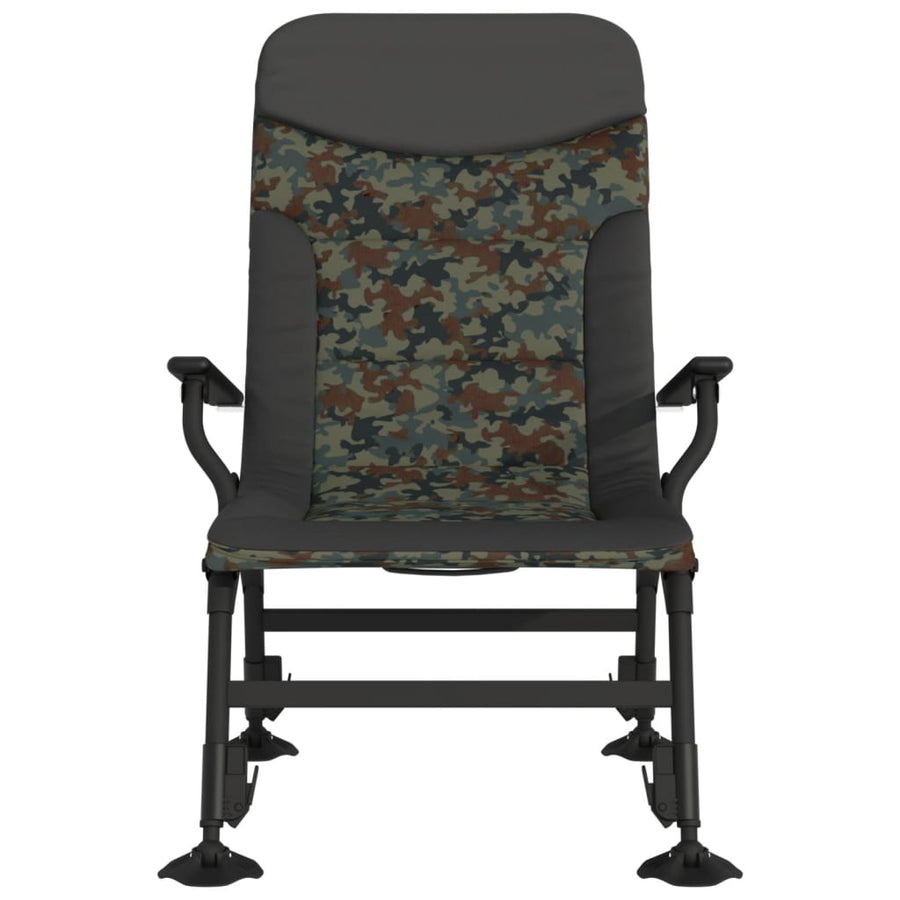 Fishing Chair with Armrest Foldable Camouflage