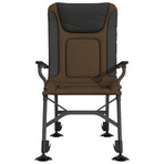Fishing Chair with Armrest Foldable Taupe