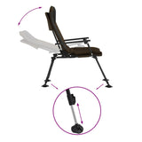 Fishing Chair with Armrest Foldable Taupe - Rear View