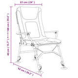 Fishing Chair with Armrest Foldable Taupe - Extra Image