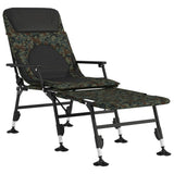 Fishing Bedchair with Adjustable Mud Legs Foldable Camouflage - Front View