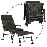 Fishing Bedchair with Adjustable Mud Legs Foldable Camouflage - Close-Up Angle