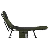 Fishing Bed with Adjustable Mud Legs Foldable Green - Top-Down View
