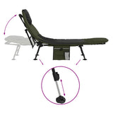 Fishing Bed with Adjustable Mud Legs Foldable Green