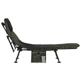 Fishing Bed with Adjustable Mud Legs Foldable Camouflage - Top-Down View
