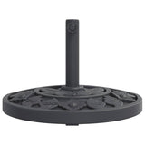 Parasol Base for ?8 / 48 mm Poles 9 kg Half Round - Top-Down View
