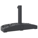 Parasol Base for ?8 / 48 mm Poles 9 kg Half Round - Rear View