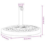 Parasol Base for ?8 / 48 mm Poles 9 kg Half Round