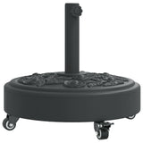 Parasol Base with Wheels for Ø38 / 48 mm Poles 27 kg Round - Front View