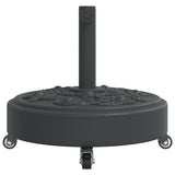 Parasol Base with Wheels for Ø38 / 48 mm Poles 27 kg Round - Top-Down View