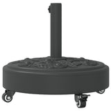 Parasol Base with Wheels for Ø38 / 48 mm Poles 27 kg Round - Rear View