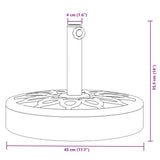 Parasol Base for ?8 / 48 mm Poles 25 kg Round