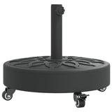 Parasol Base with Wheels for Ø38 / 48 mm Poles 27 kg Round - Front View