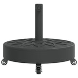 Parasol Base with Wheels for Ø38 / 48 mm Poles 27 kg Round - Top-Down View