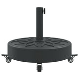 Parasol Base with Wheels for ?8 / 48 mm Poles 27 kg Round