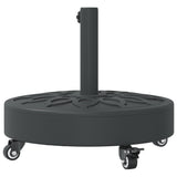 Parasol Base with Wheels for Ø38 / 48 mm Poles 27 kg Round - Rear View