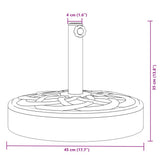 Parasol Base for ?8 / 48 mm Poles 25 kg Round