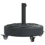 Parasol Base with Wheels for Ø38 / 48 mm Poles 27 kg Round - Front View