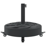 Parasol Base with Wheels for ?8 / 48 mm Poles 27 kg Round