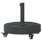 Parasol Base with Wheels for Ø38 / 48 mm Poles 27 kg Round - Rear View