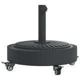 Parasol Base with Wheels for Ø38 / 48 mm Poles 27 kg Round - Front View