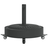 Parasol Base with Wheels for Ø38 / 48 mm Poles 27 kg Round - Top-Down View