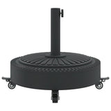 Parasol Base with Wheels for Ø38 / 48 mm Poles 27 kg Round - 45-Degree Angle