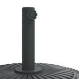 Parasol Base with Wheels for Ø38 / 48 mm Poles 27 kg Round - Close-Up Angle