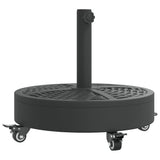 Parasol Base with Wheels for Ø38 / 48 mm Poles 27 kg Round - Front View
