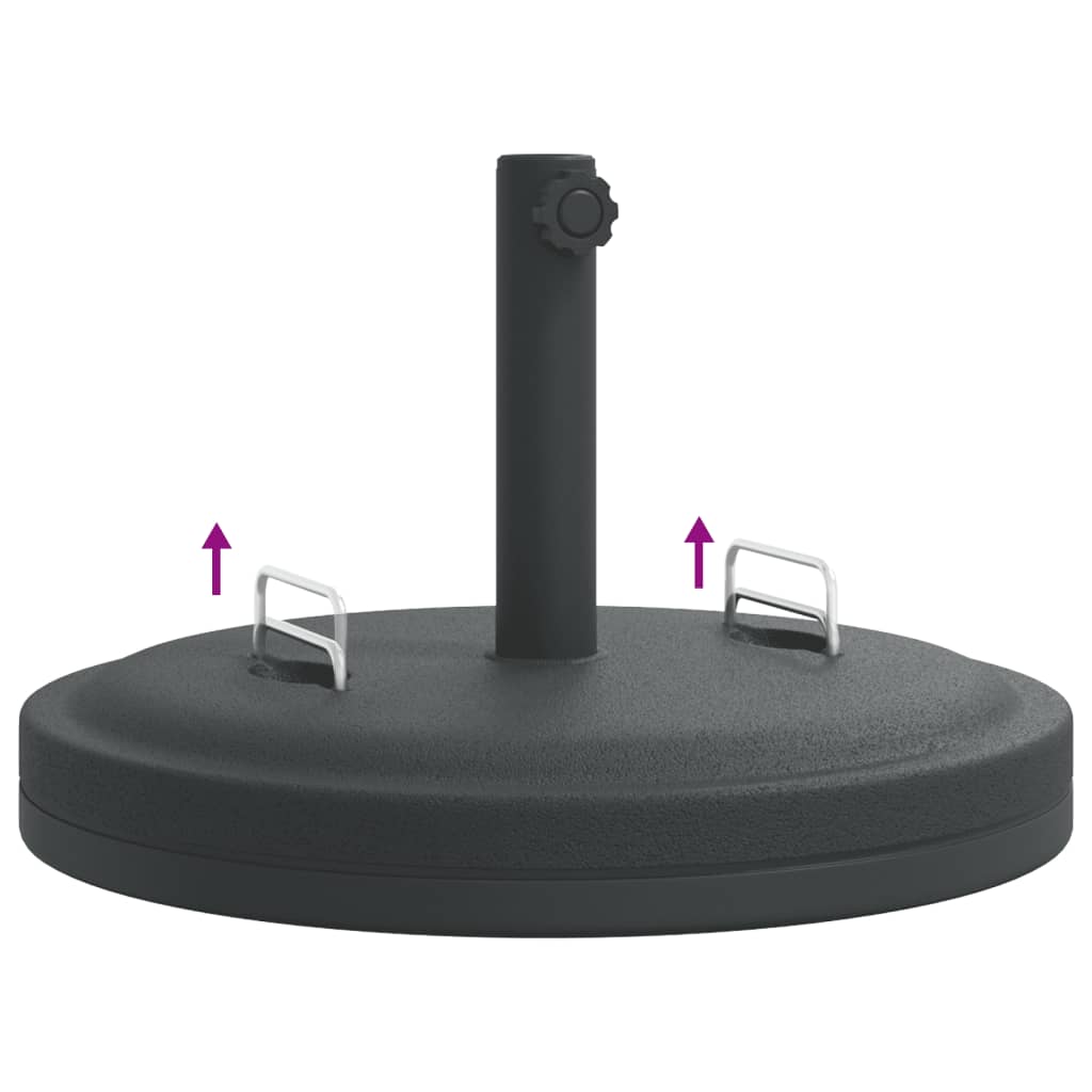 Parasol Base with Handles for ?8 / 48 mm Poles 25 kg Round