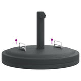 Parasol Base with Handles for Ø38 / 48 mm Poles 25 kg Round - Close-Up Angle