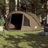 Fishing Tent 4-Person Olive Green Waterproof - Side View