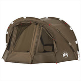 Fishing Tent 4-Person Olive Green Waterproof - Top-Down View