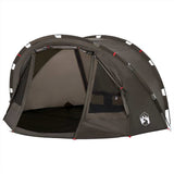 Fishing Tent 4-Person Brown Waterproof - 45-Degree Angle