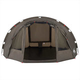 Fishing Tent 4-Person Brown Waterproof - Low Angle