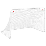 Soccer Goal White 122x81x81 cm Steel - Front View