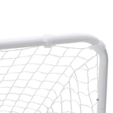 Soccer Goal White 122x81x81 cm Steel - Close-Up Angle