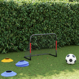 Soccer Goal with Net Red and Black 90x48x71 cm Steel - Side View