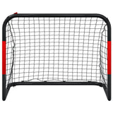 Soccer Goal with Net Red and Black 90x48x71 cm Steel