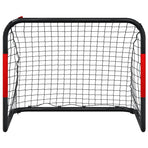 Soccer Goal with Net Red and Black 90x48x71 cm Steel