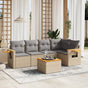 Patio Sofa Set 5-Seaters Beige and Grey